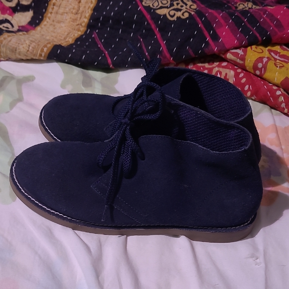 J. Crew Kids Navy Blue Suede Boots